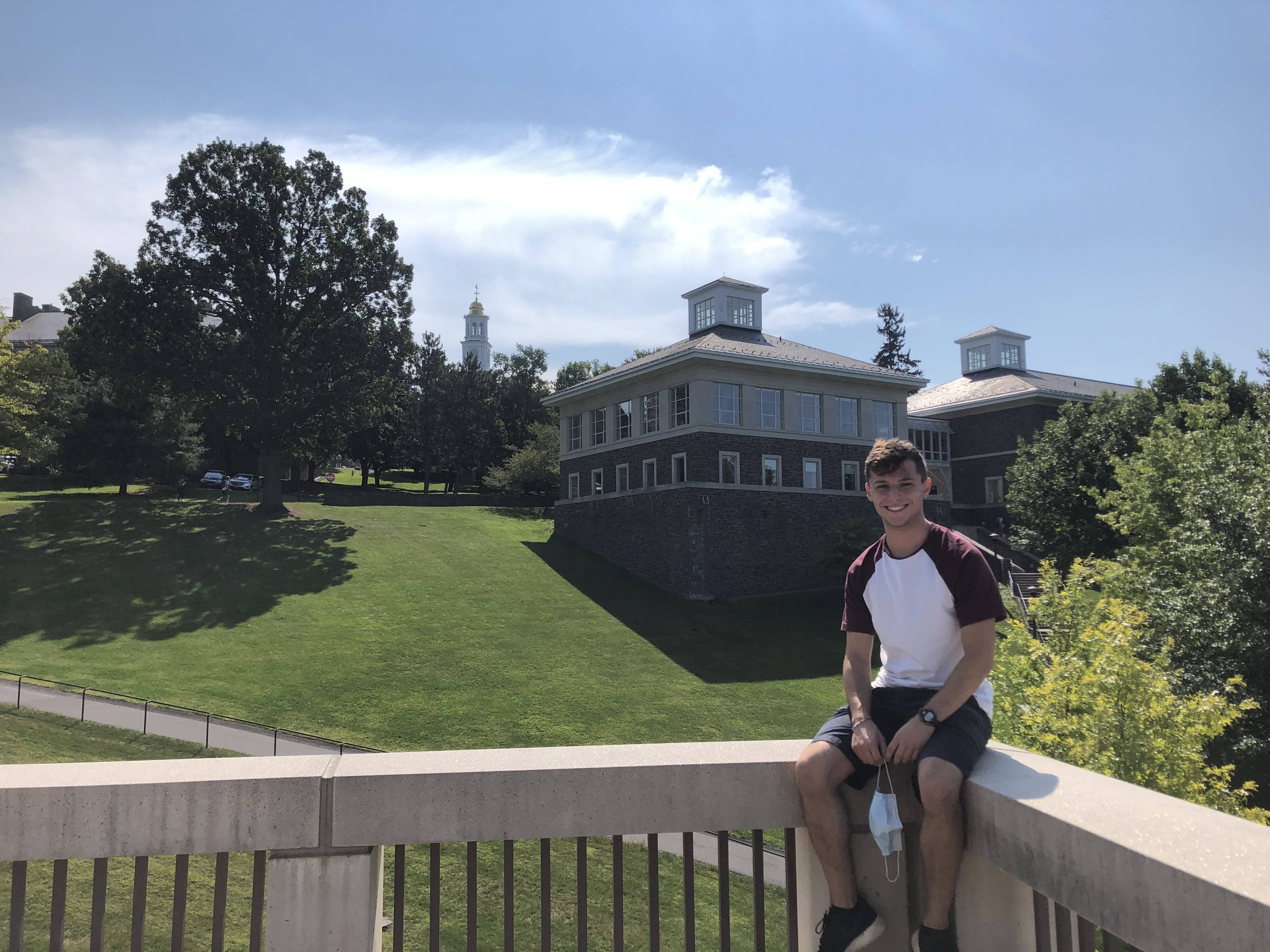 Joe outside of Case Library