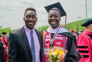 Rodney Agnant ’14 at his commencement ceremony