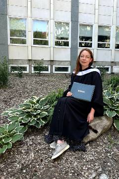 Jasmine Kellogg at her graduation ceremony at the University of Alberta