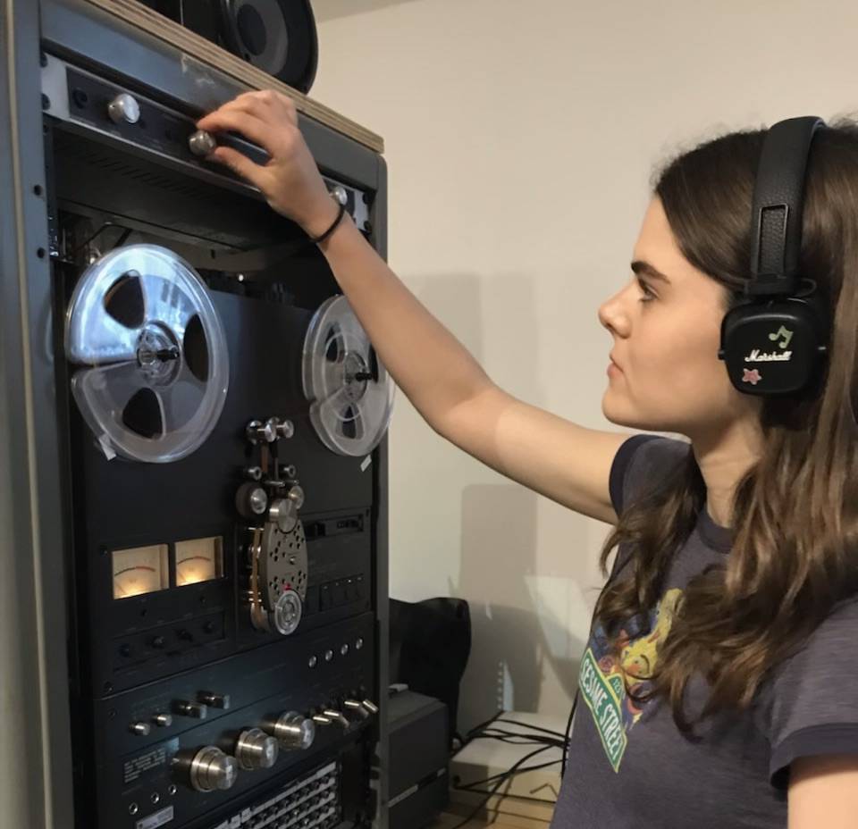 Leila Working at the audio digitization station at VSW