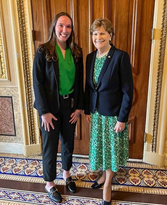 Morgan with New Hampshire senator Jeanne Shaheen