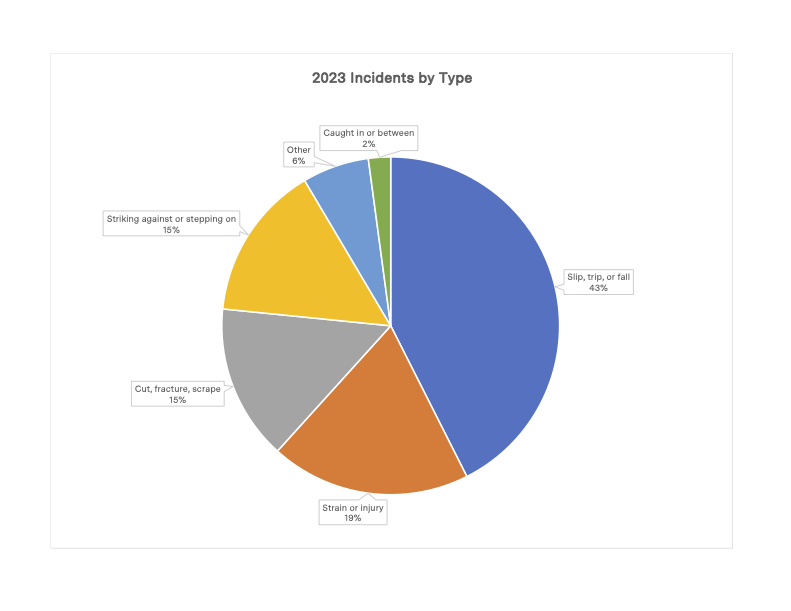 2023 Incident Types Pie Chart