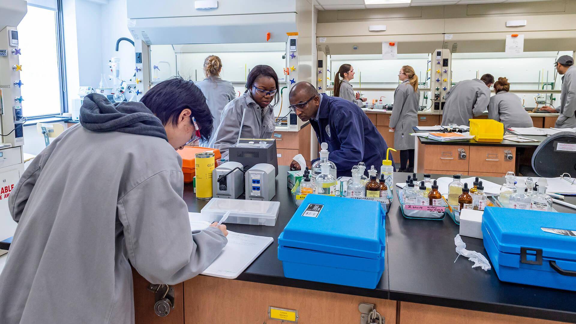 One of the Wynn Hall's many chemistry labs