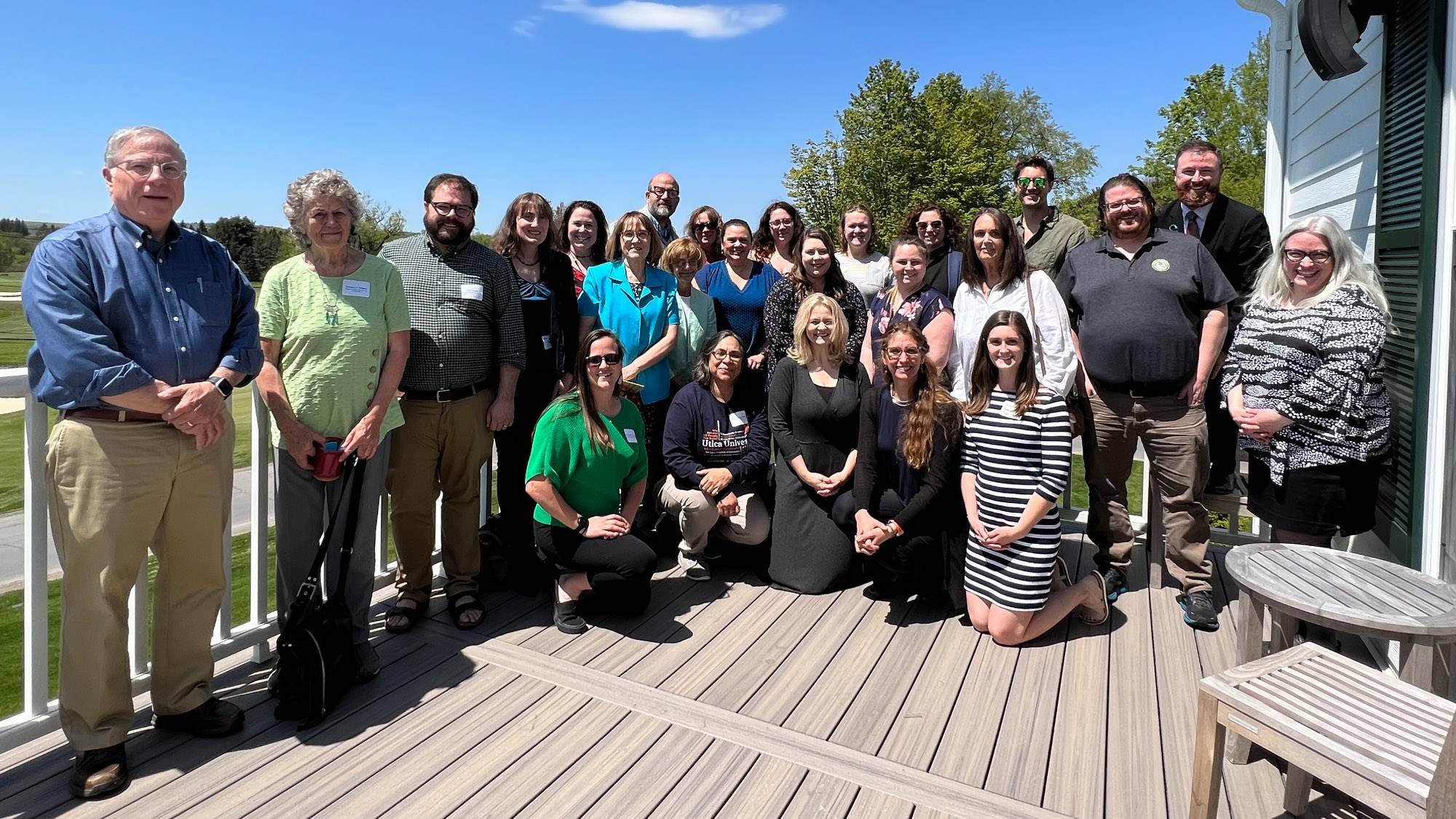 Representatives from Upstate Institute’s 32 community partners for the 2023 Summer Field School gathered with Upstate Institute staff members for an orientation and networking lunch at Seven Oaks on May 11. 