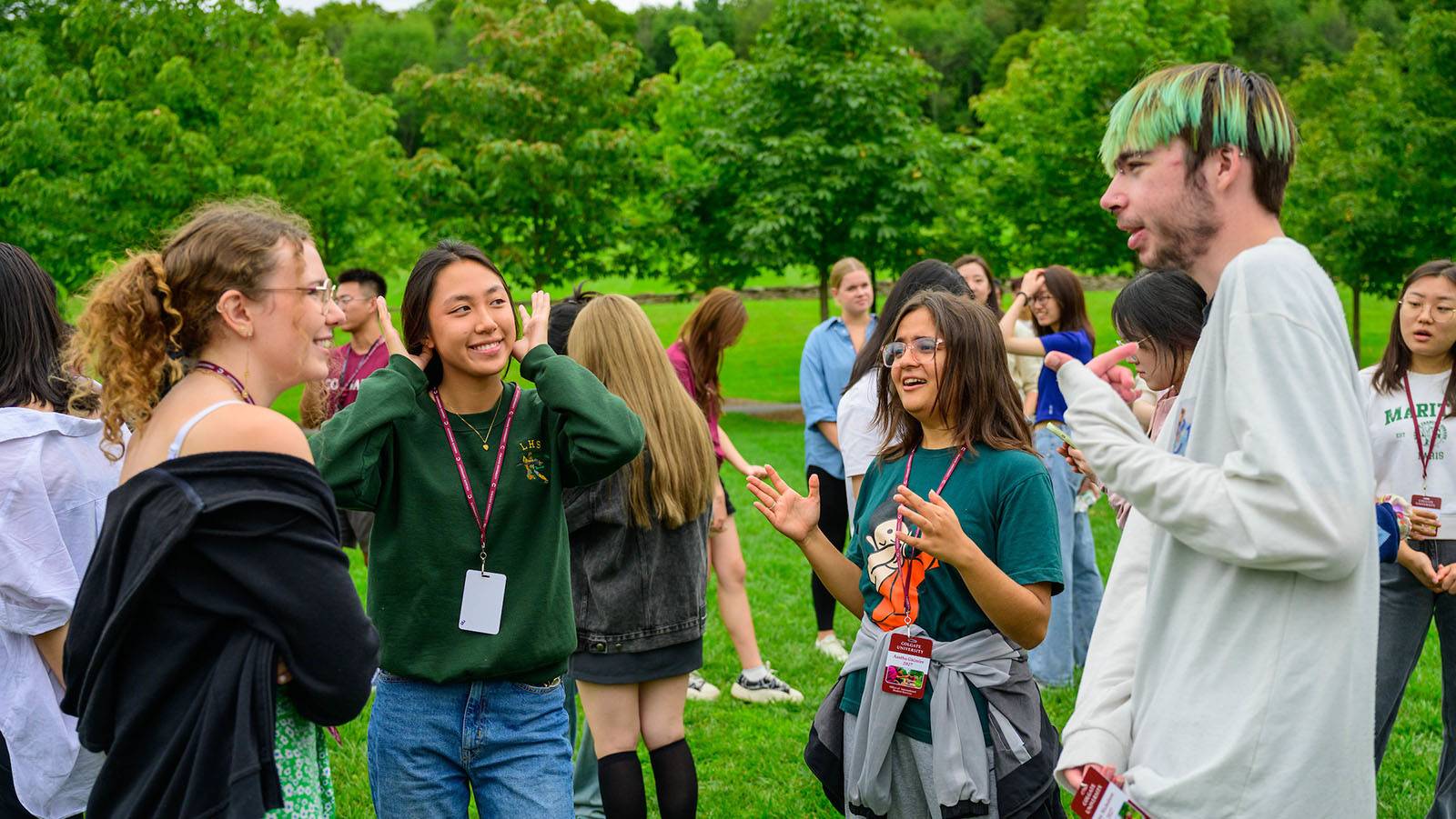 Students gather to talk at Orientation