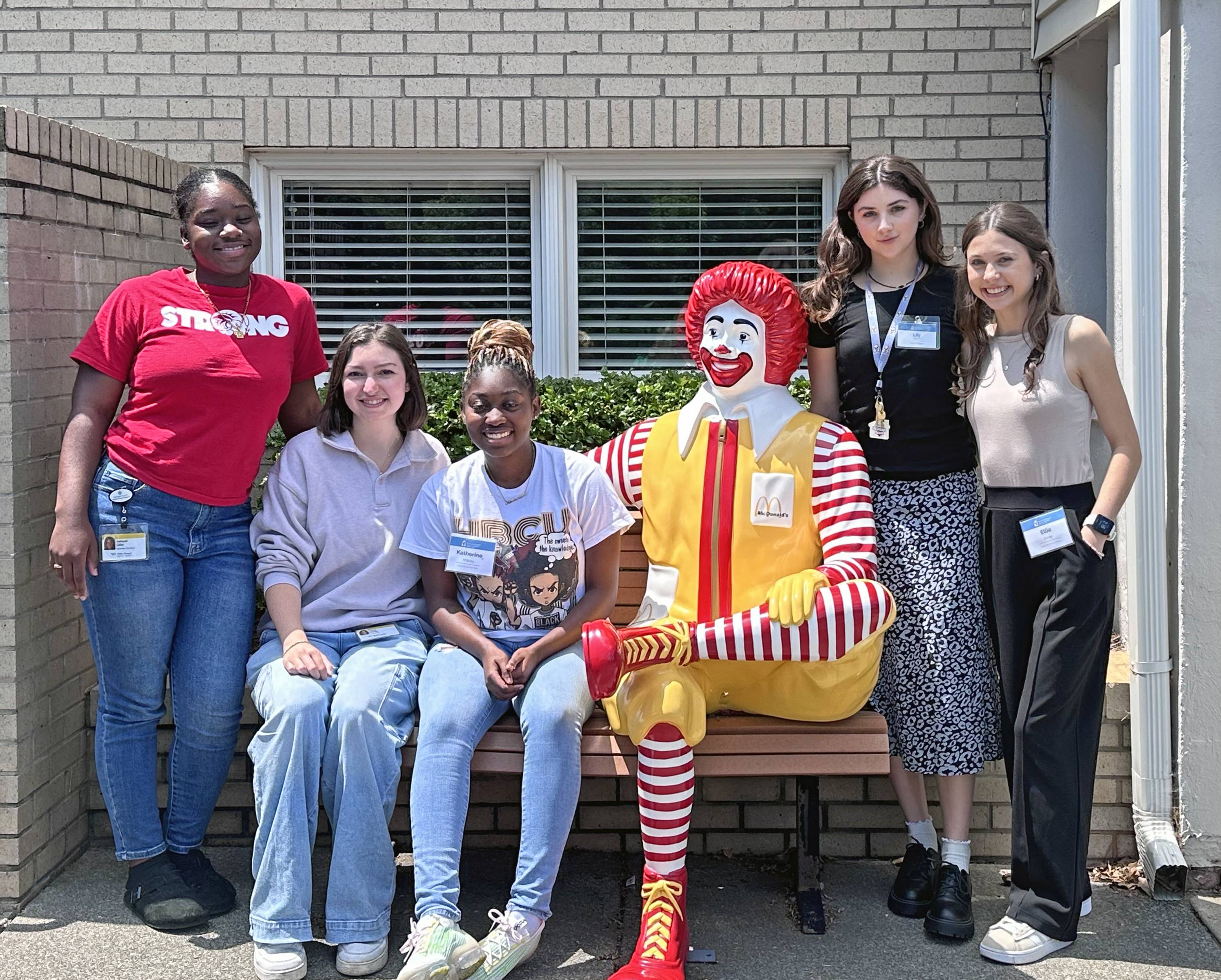 Lily Spinner ’25 (farther right) at Ronald McDonald House