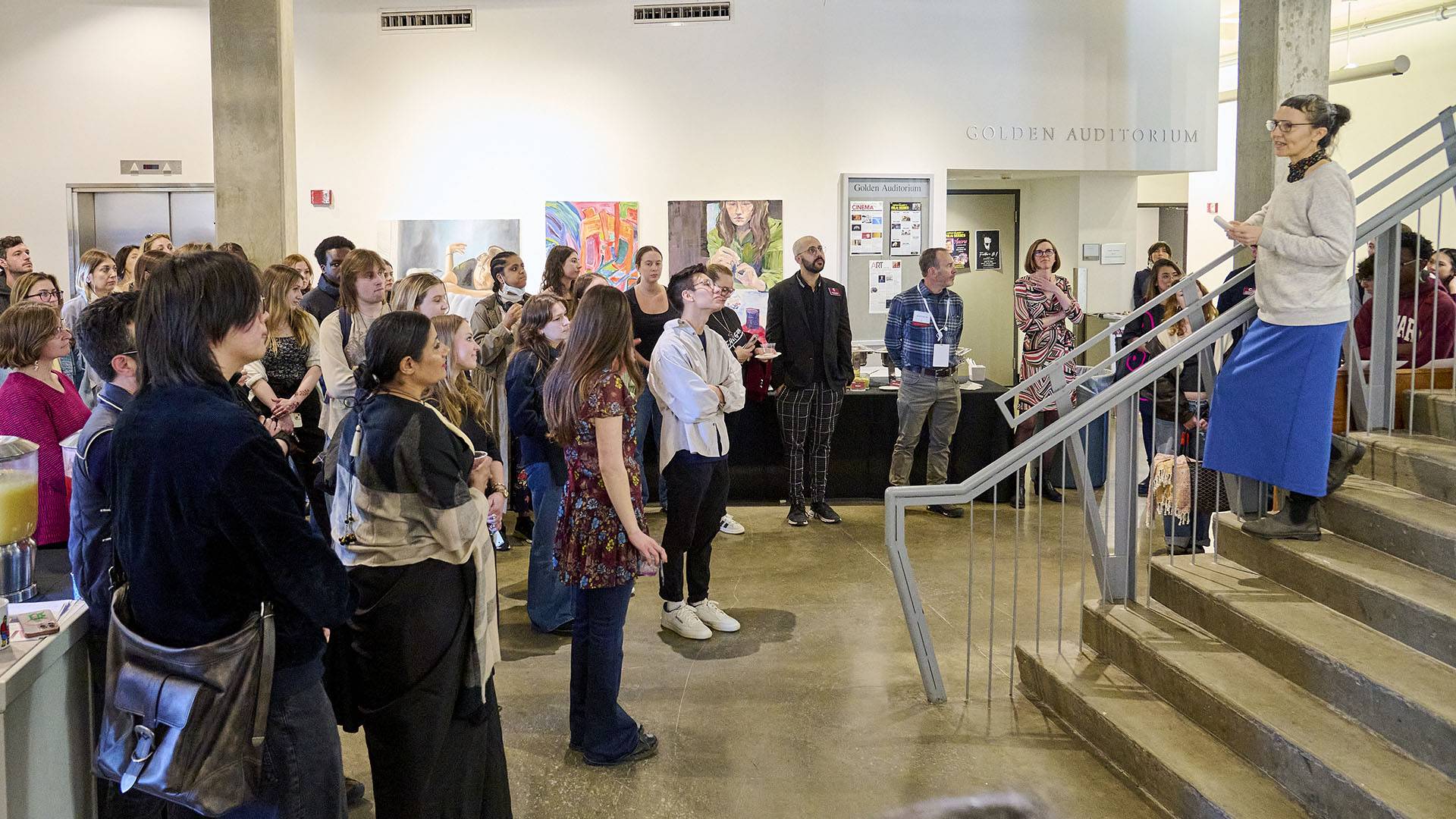 Margaretha Haughwout welcomes the crowd