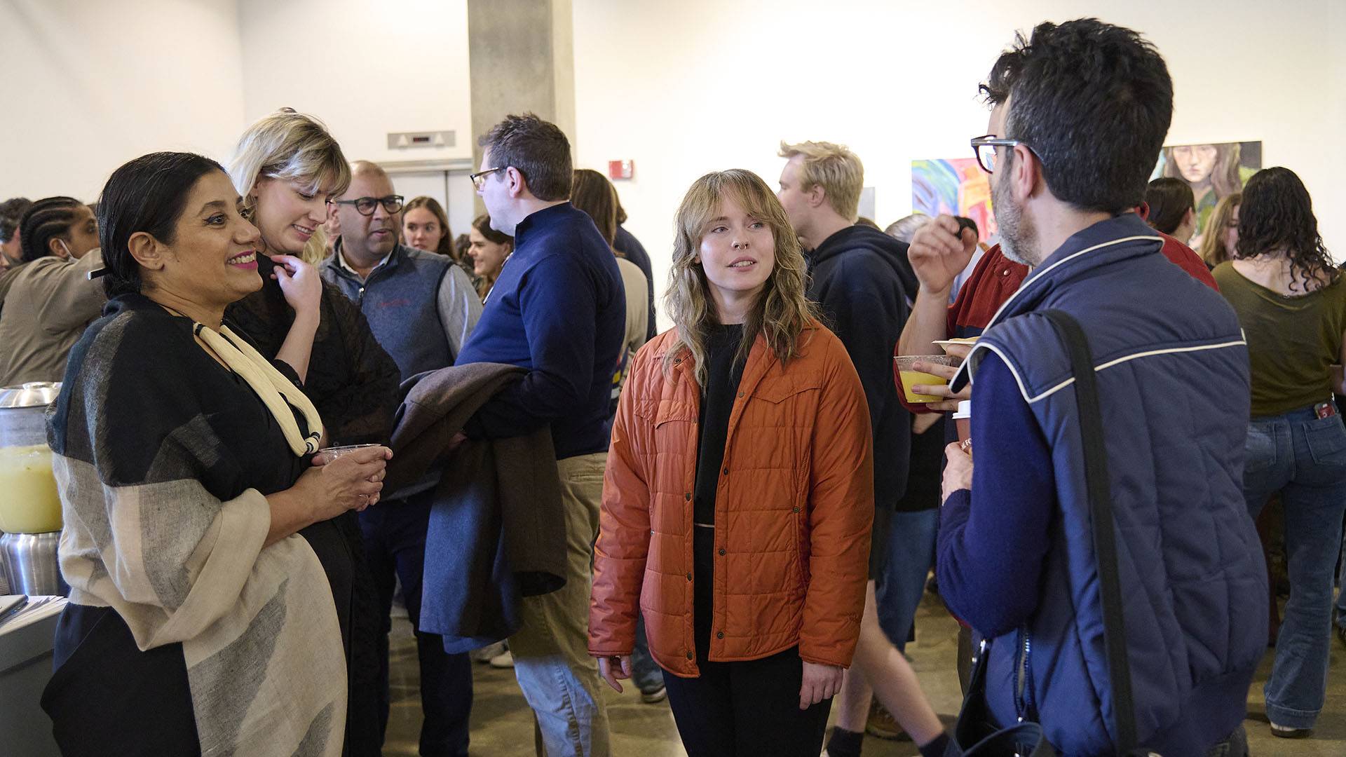 attendees of the bias and belonging exhibit