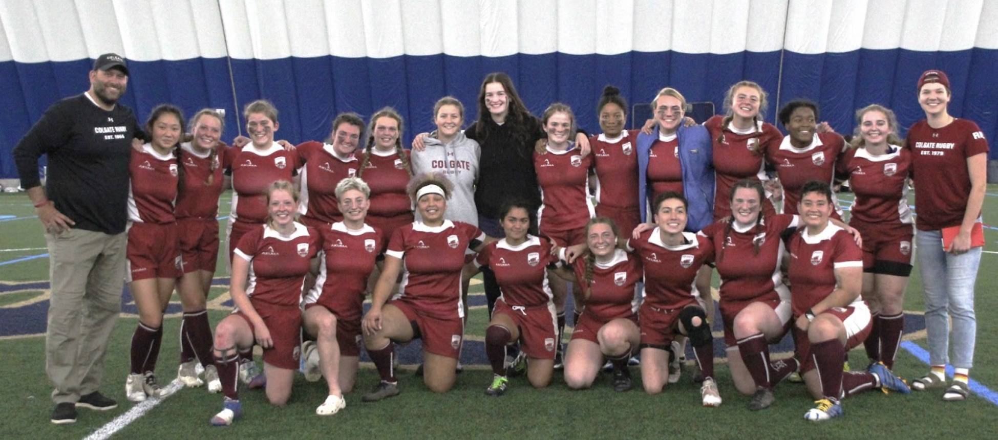 Nephileen alongside her rugby teammates