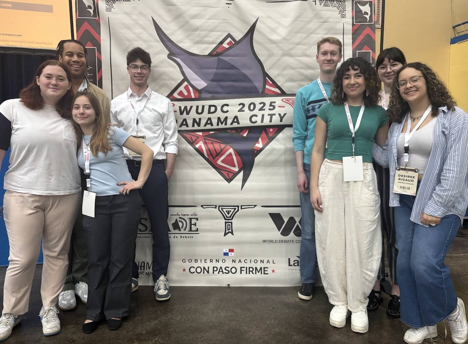 Colgate University's Debate Team at the World Universities Debating Championships in Panama City, January 2025