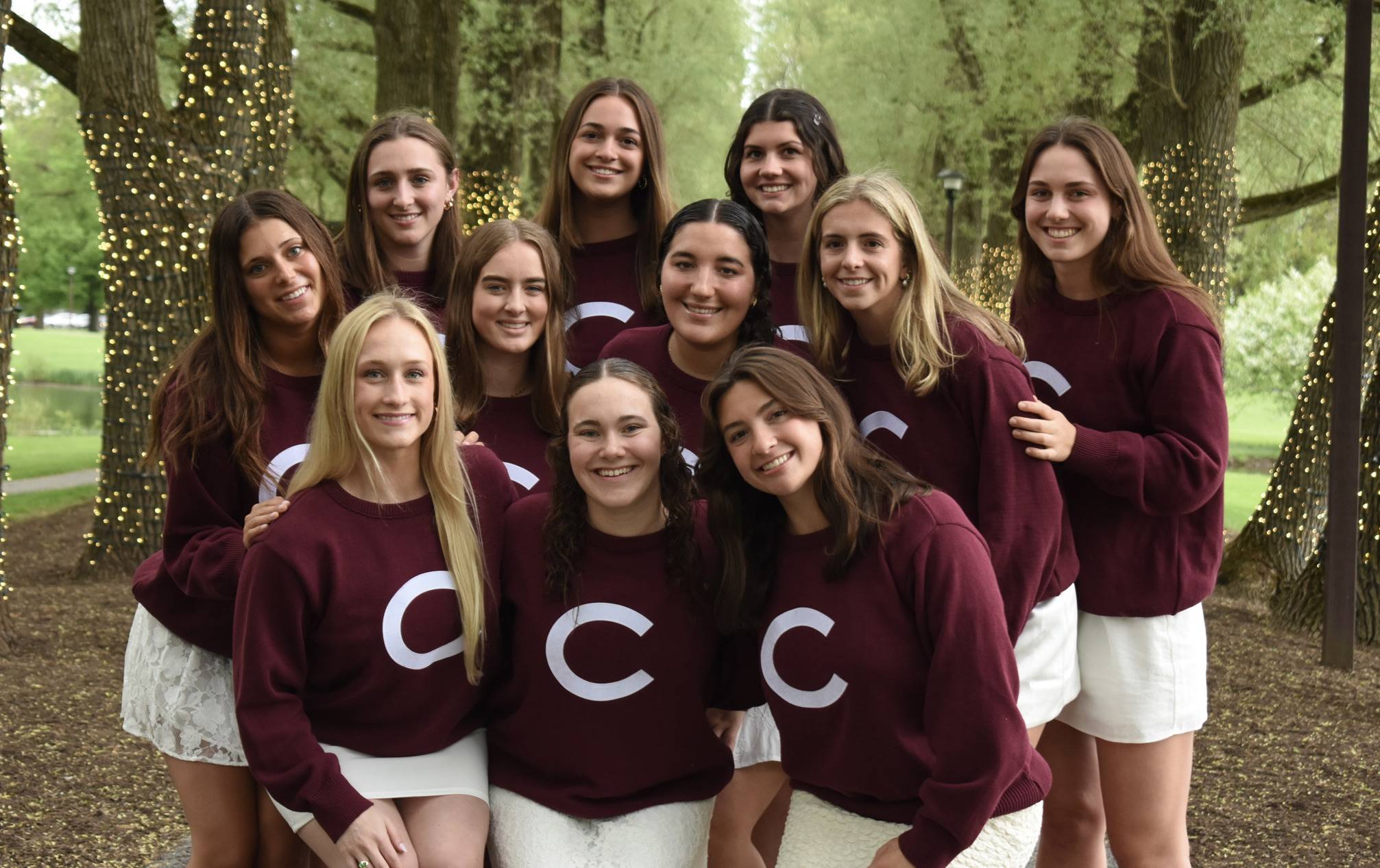 Erin with fellow class of 2025 graduates