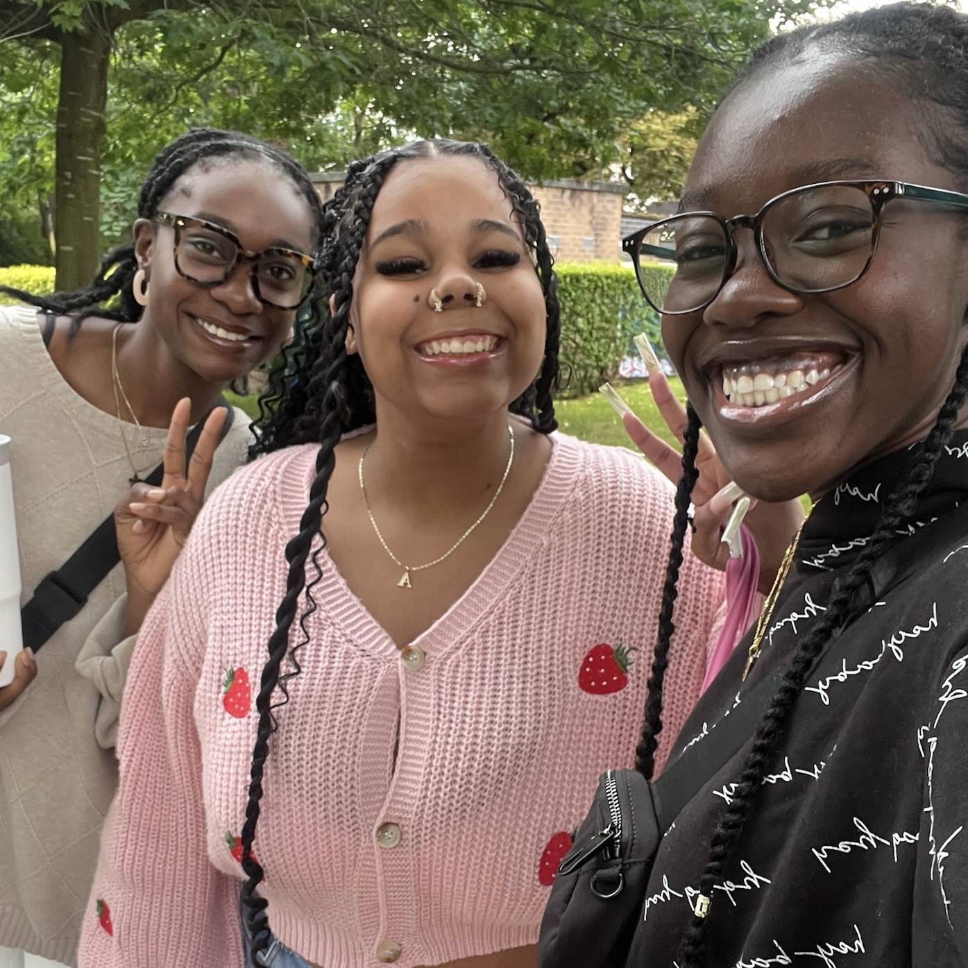 Joycelyn with friends in Manchester