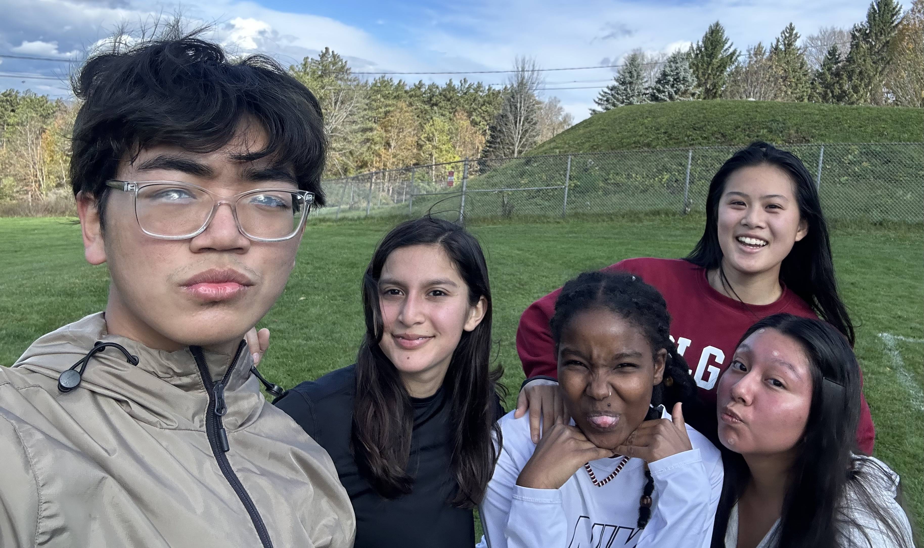 Taking a morning jog at the Colgate’s Fitness Trail with the First@Colgate Pre-Orientation grou