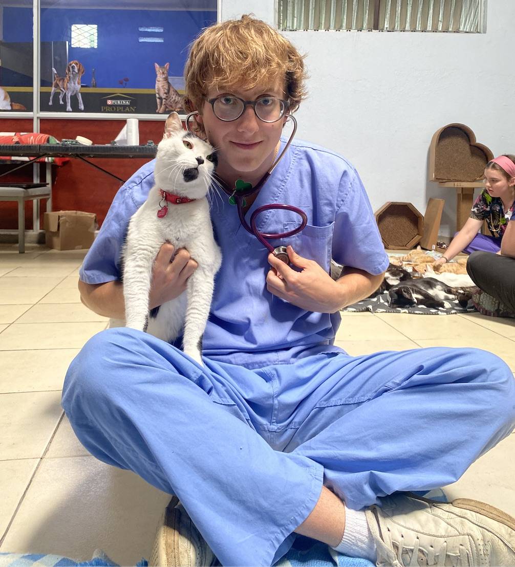 Luke with one of his patients