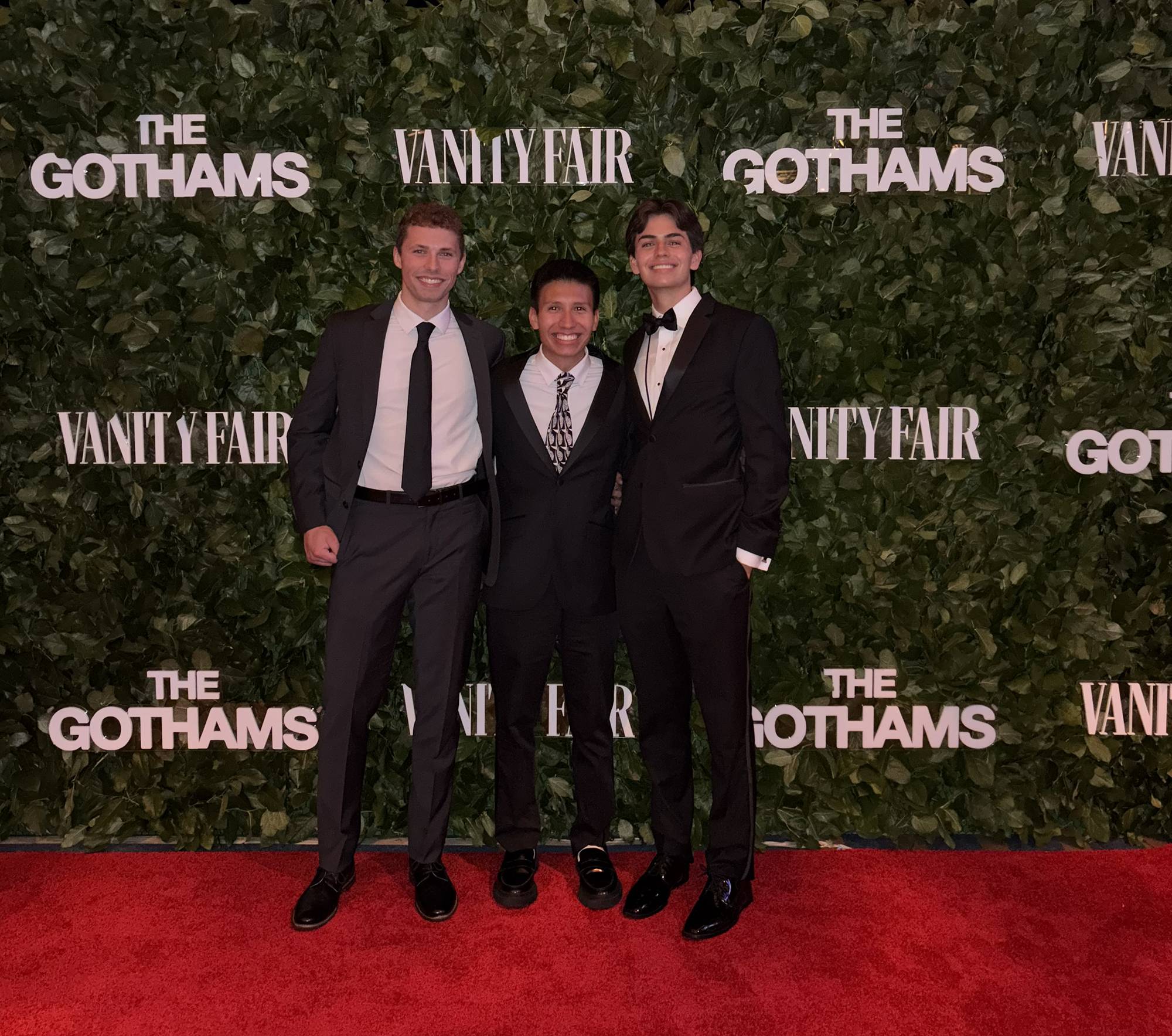 Jack Lira '26 (right) on the Gotham Television Awards red carpet
