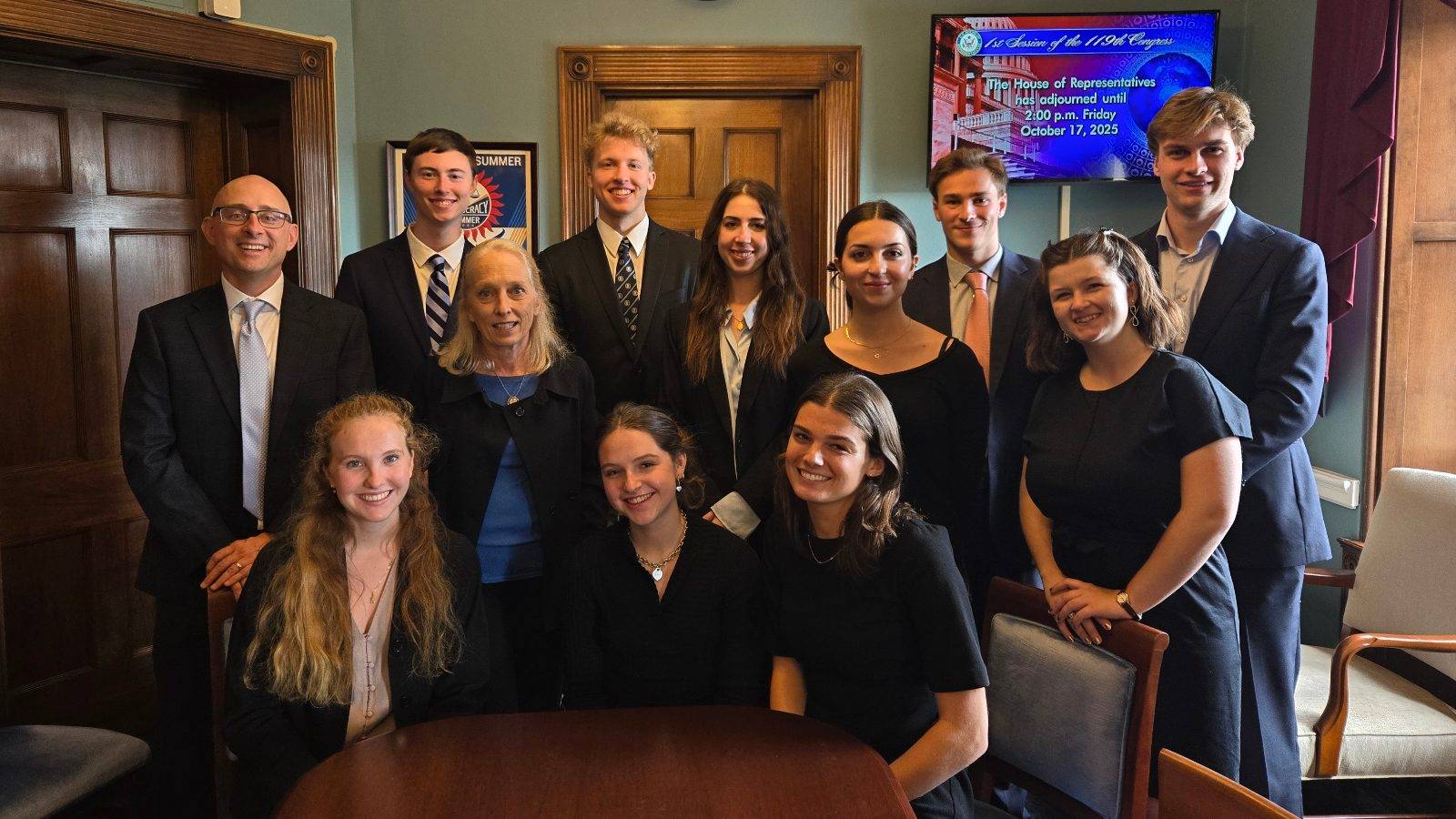 Lampert Scholars visit Congresswoman Scanlon during a trip to Washington, D.C.