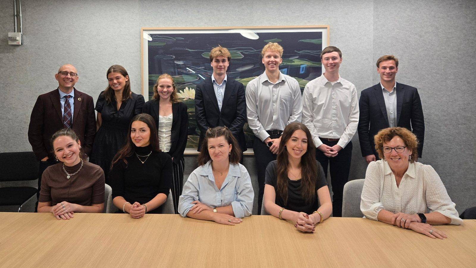 Lampert Scholars visit Kathleen Doherty during a visit to Washington, D.C.