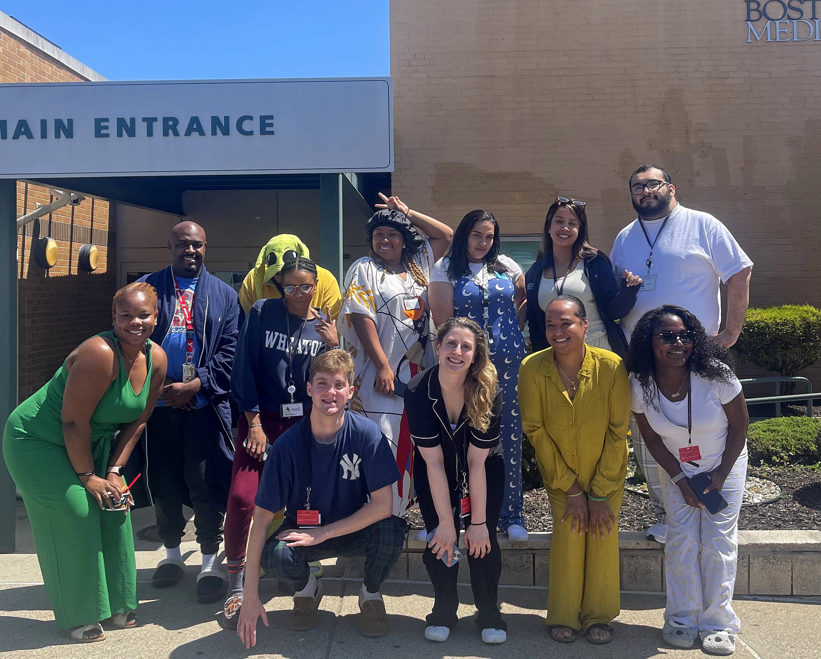 Garrett Zimmerman ’26 with Boston Medical Center Staff