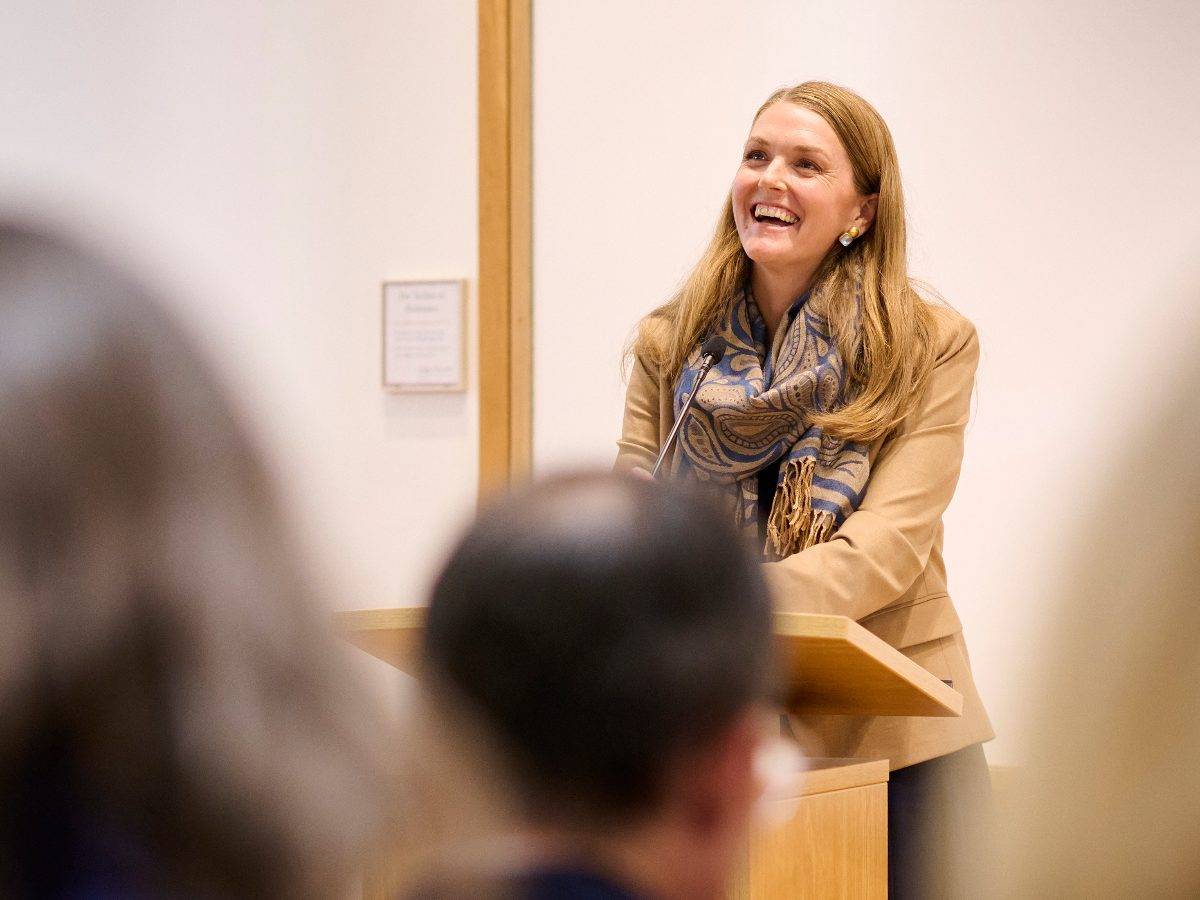 Jennifer Frey, professor of philosophy at the University of Tulsa, visited Colgate and delivered a lecture, “Liberal Learning and the Idea of a University,” on Nov. 7.