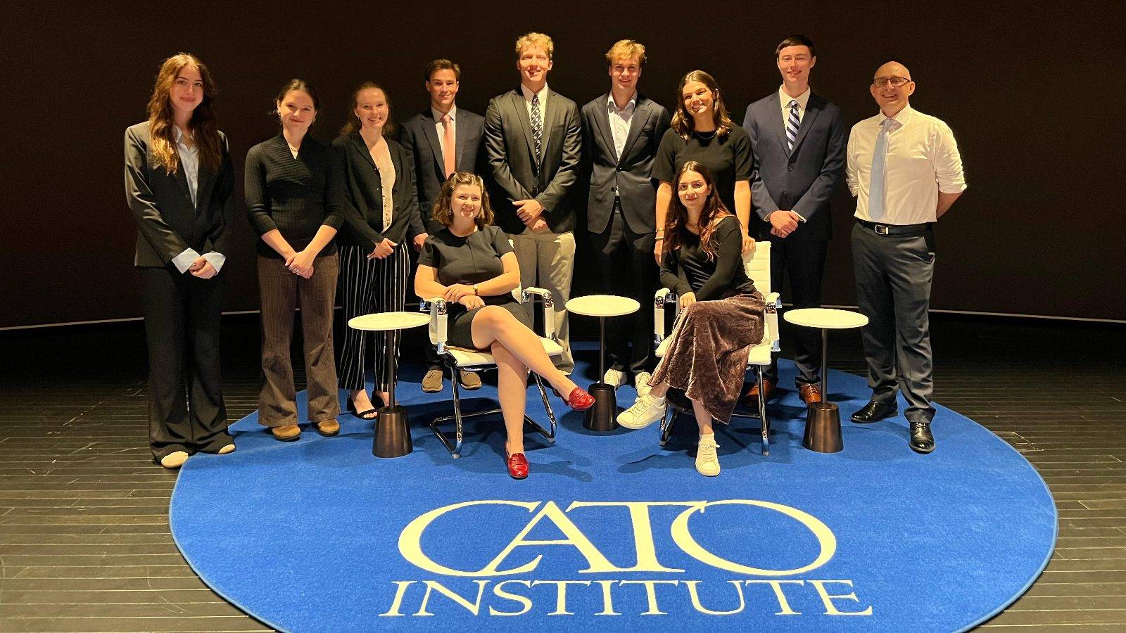 The Lampert Scholars and Storing-Hou Director of the Lampert Institute for Civic and Global Affairs Chad Sparber visited the Cato Institute during a trip to Washington, D.C. in October. 