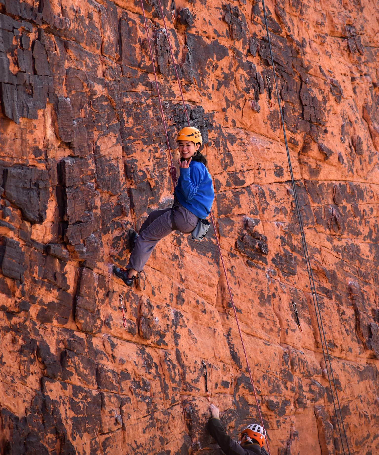 Maxine Alpart ’27 climbing