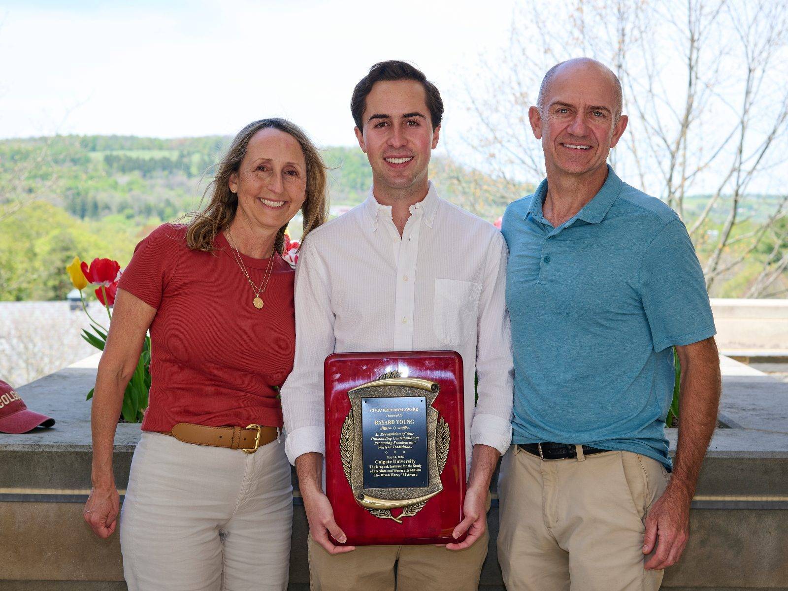 Bayard Young with his award