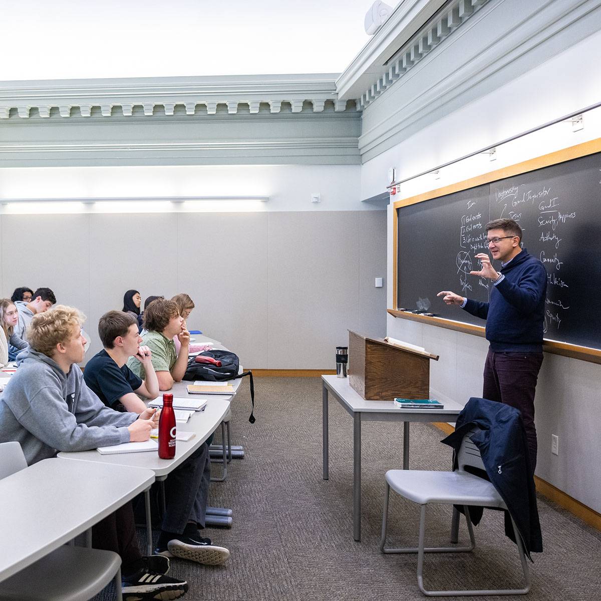 David Dudrick teaches a class