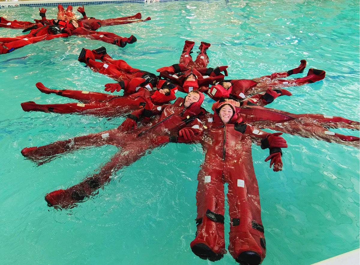 Jack Suter in a pool