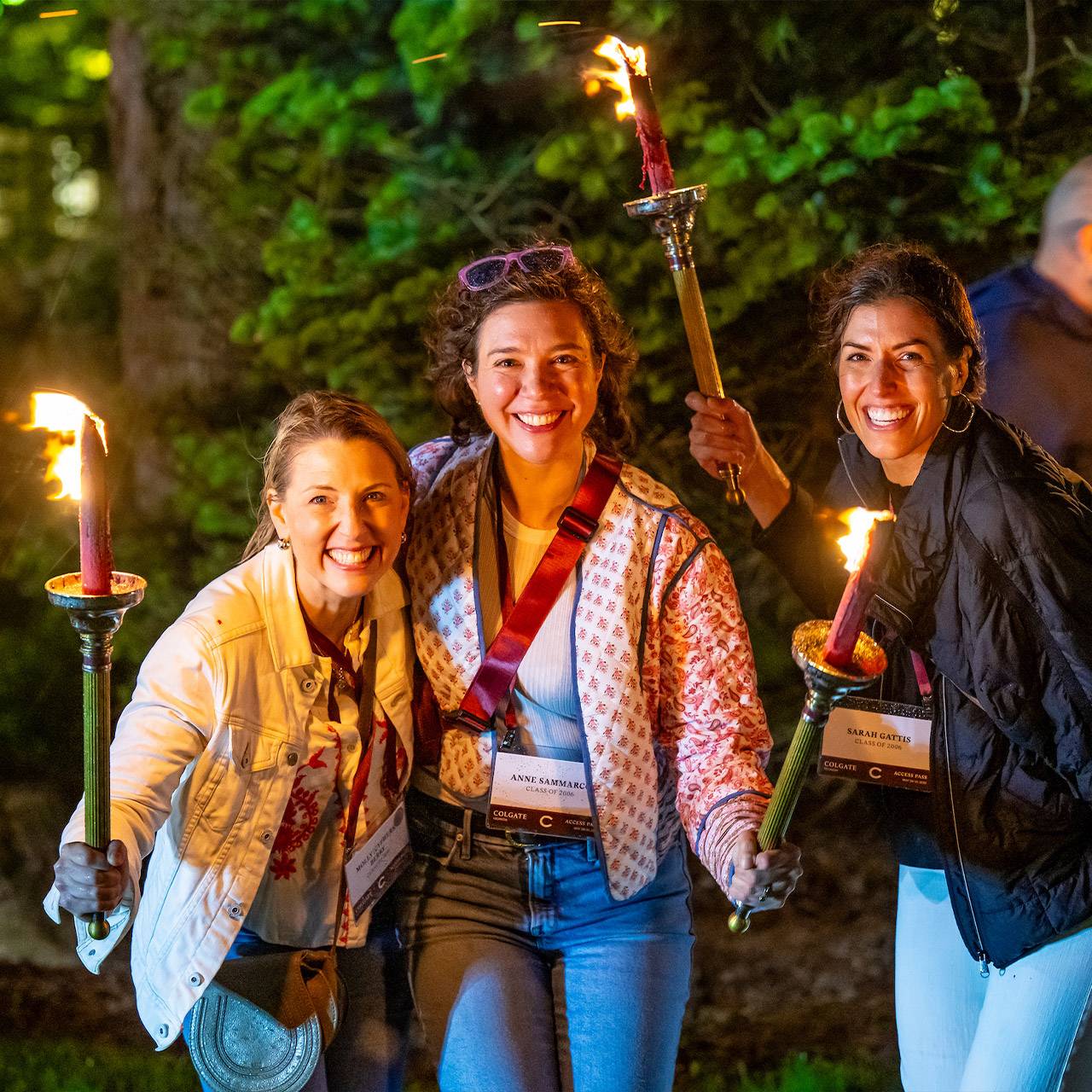 Alumni at torchlight