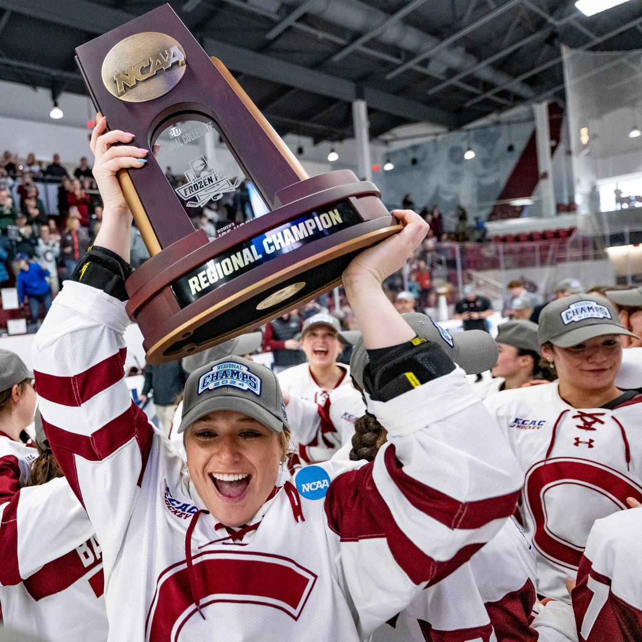Women's Hockey and trophy