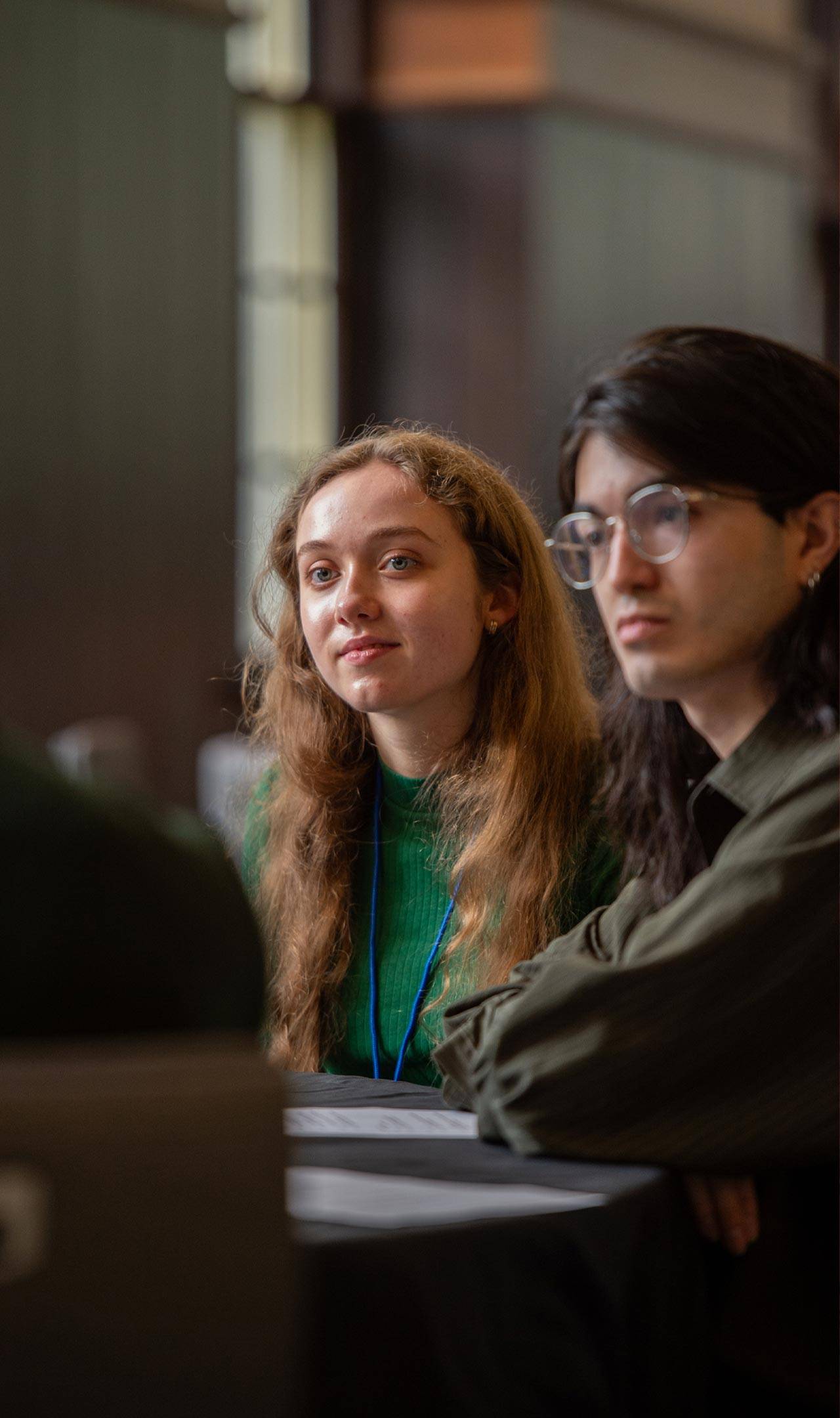 Students engaged in class