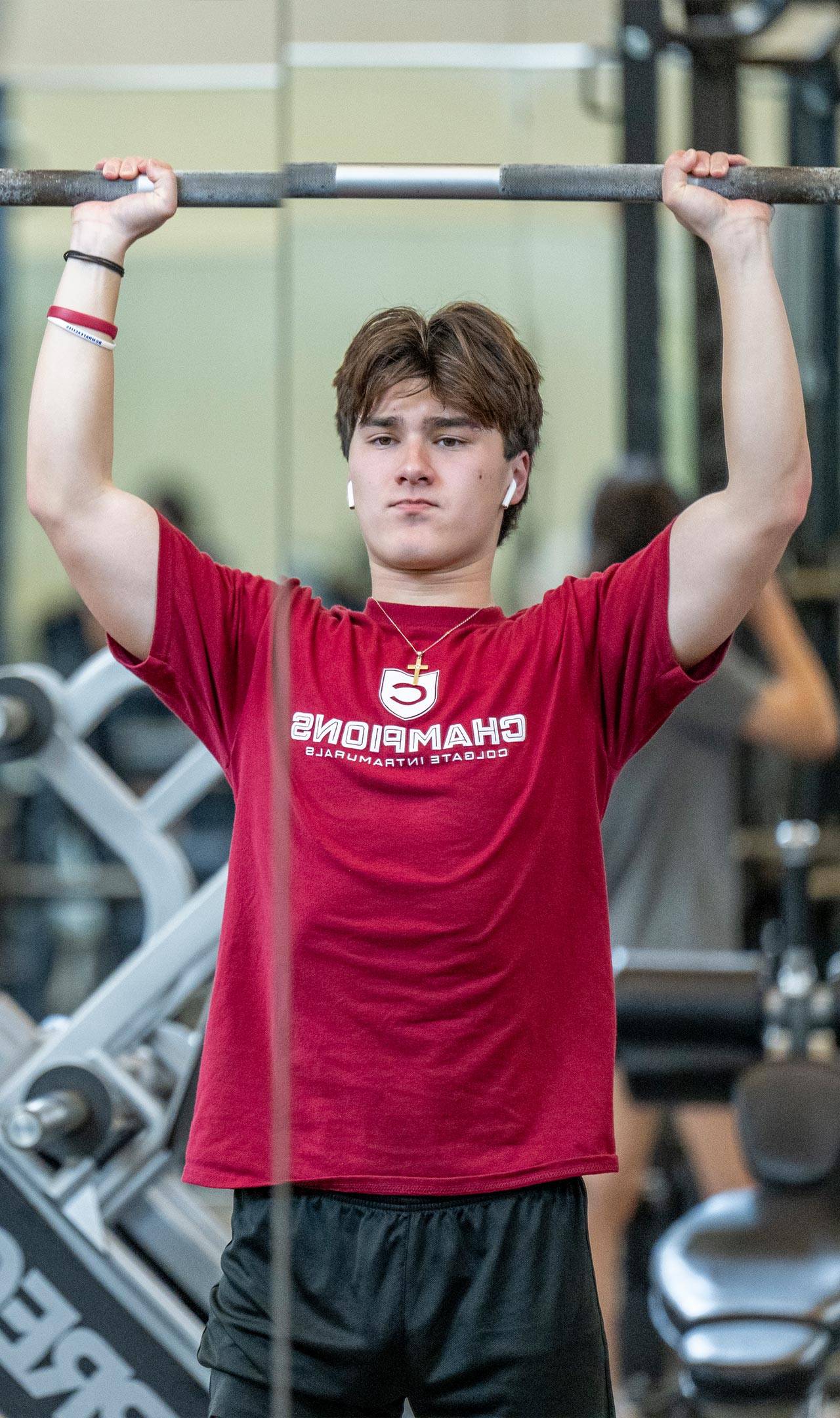 Students working out