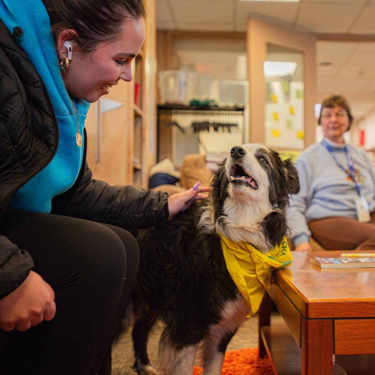 Pet therapy session
