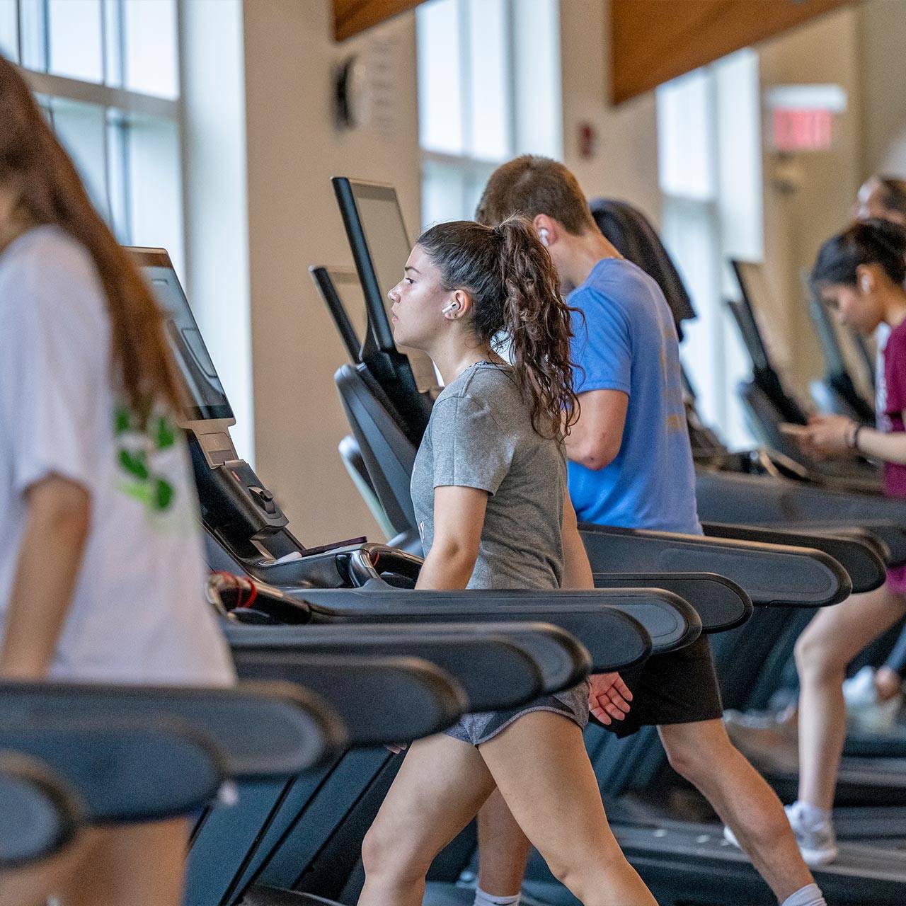Students working out
