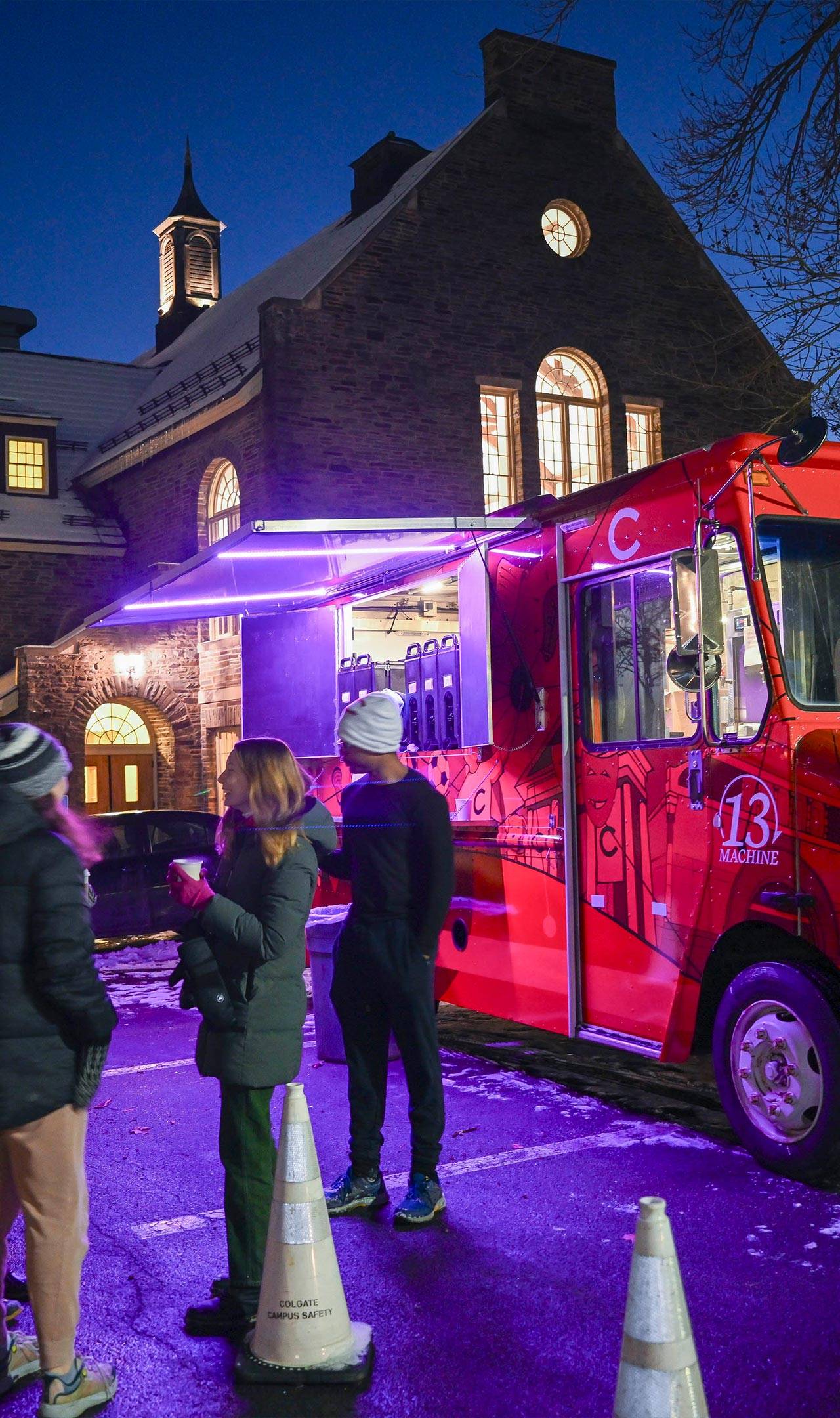 Food truck at night