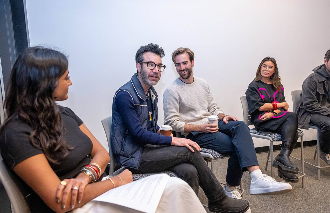 Alumni speak at a panel