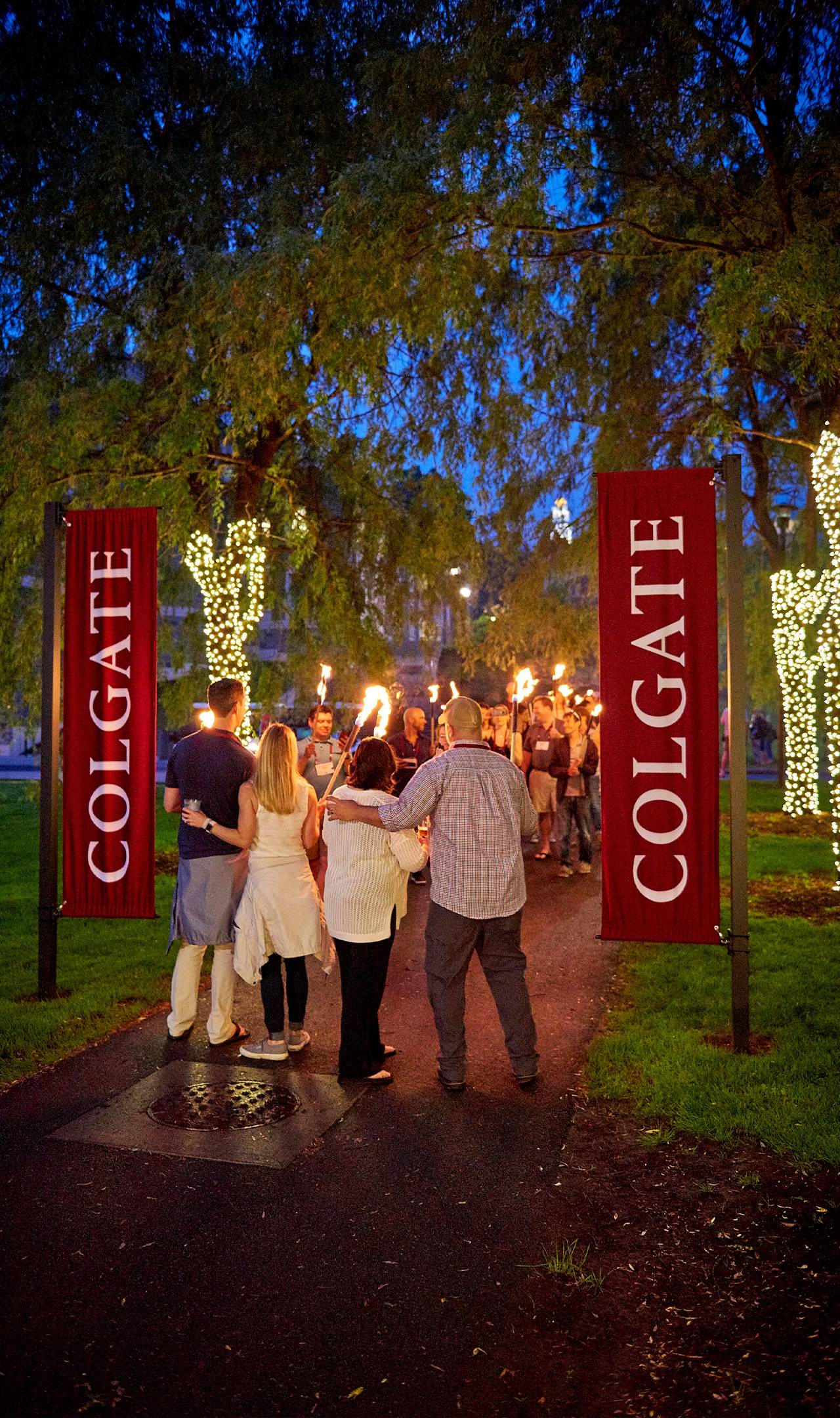 Alumni at torchlight