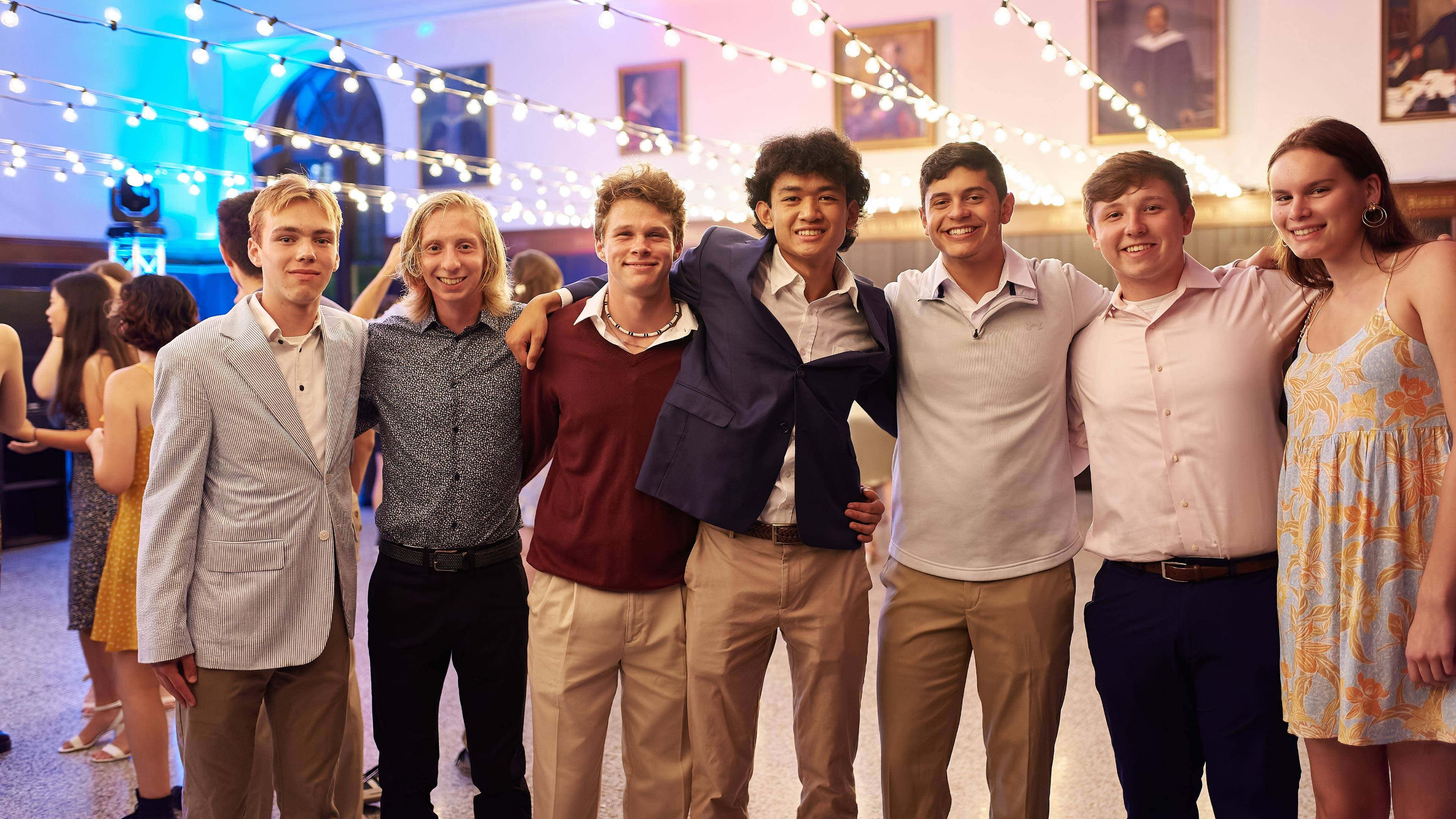Students at a formal.