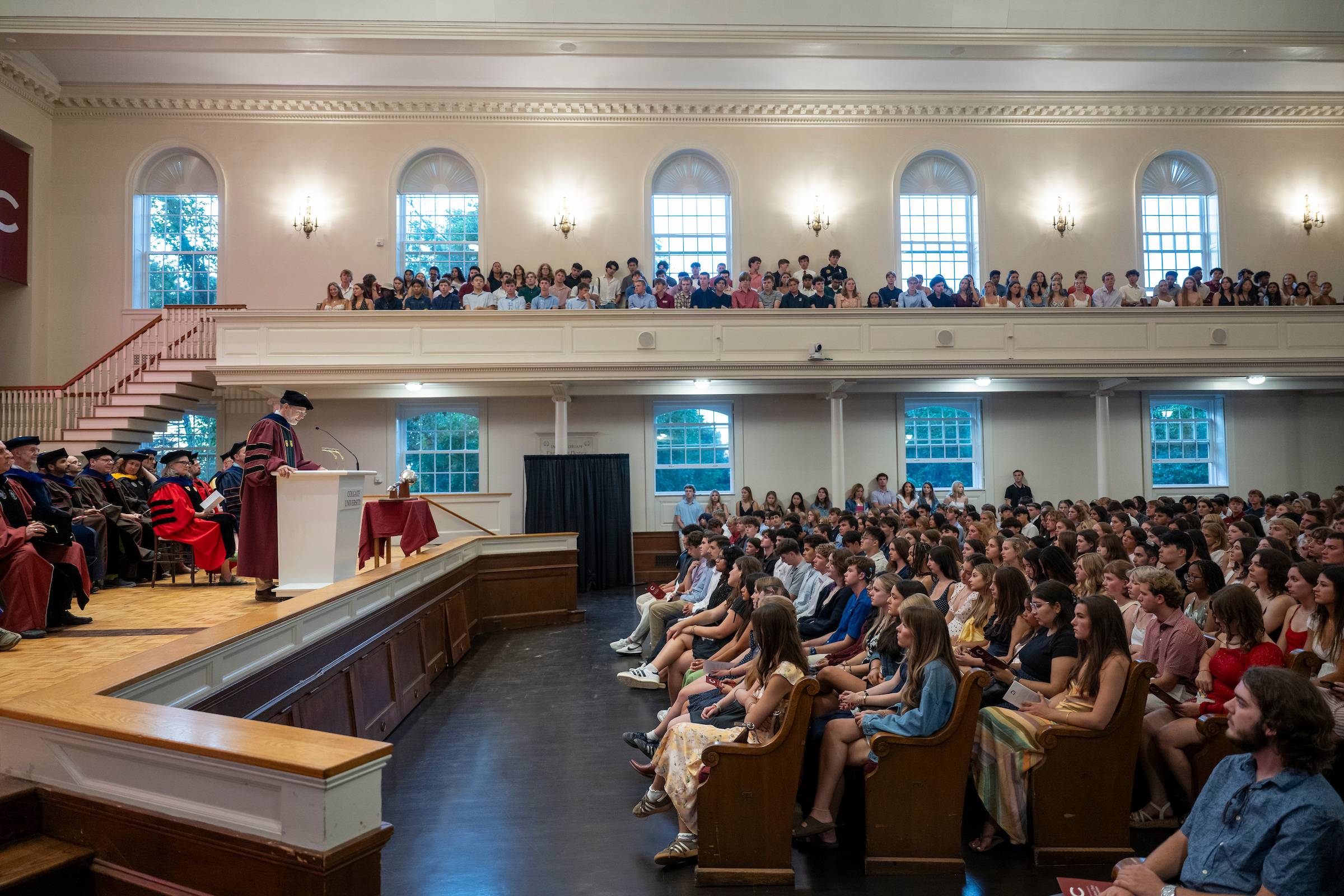 Paul McLoughlin addresses the Class of 2030 during Founders’ Day Convocation