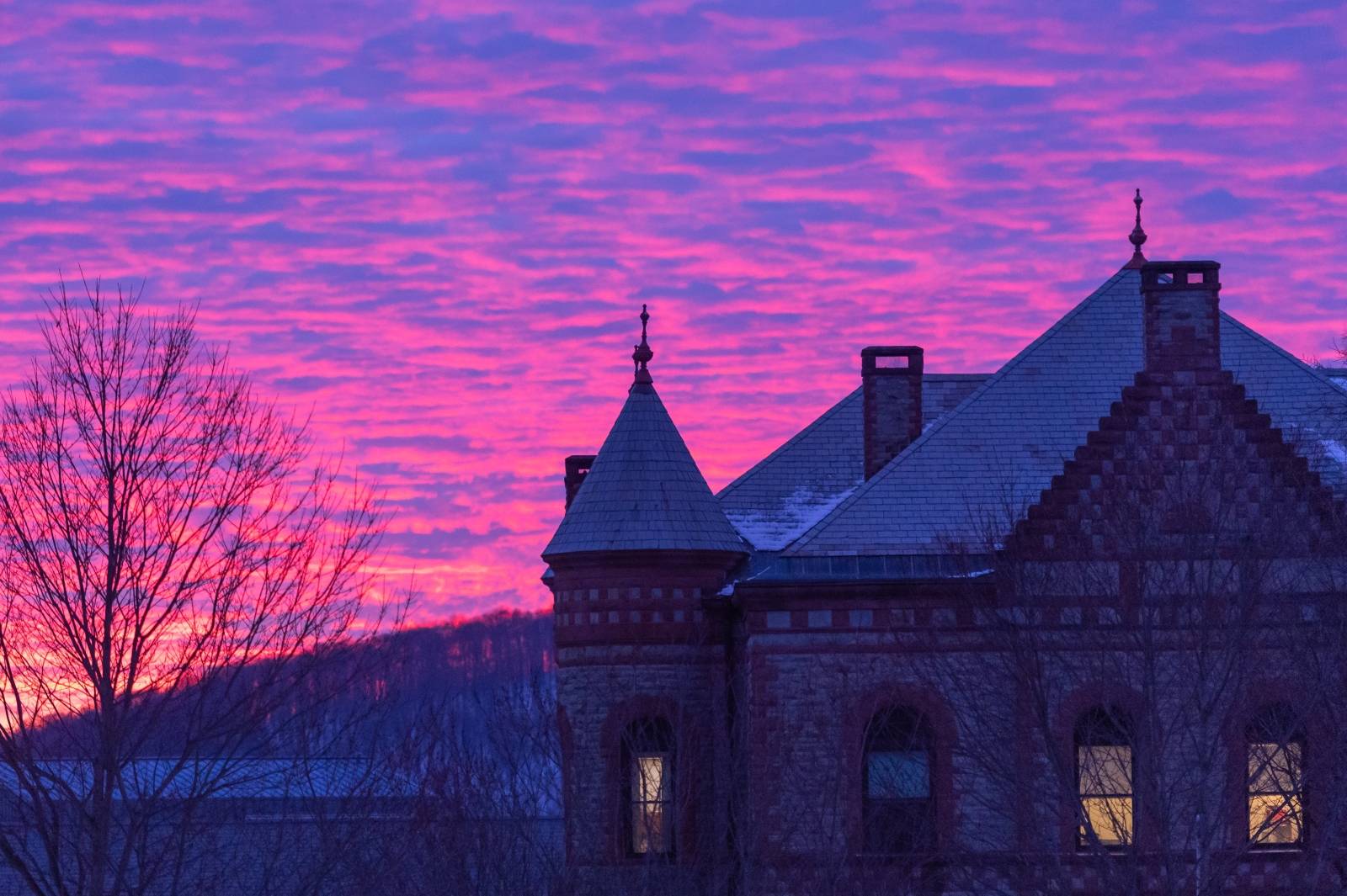 Night sky over JBC Hall.