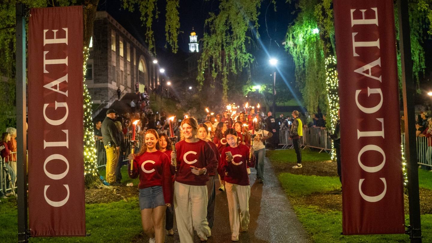 Torchlight at commencement 2025