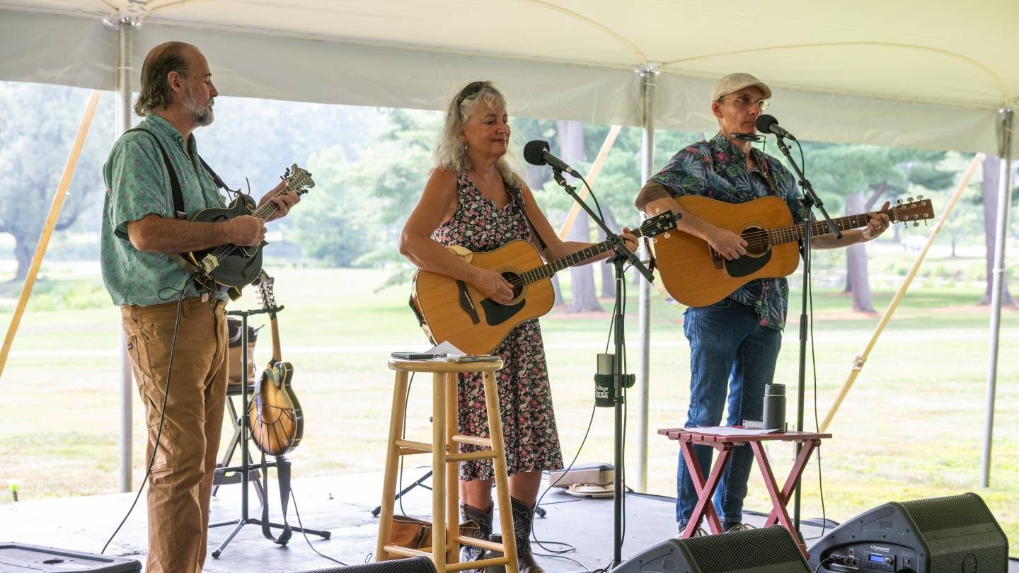 Photo of band playing at president's summer picnic in August 2026.