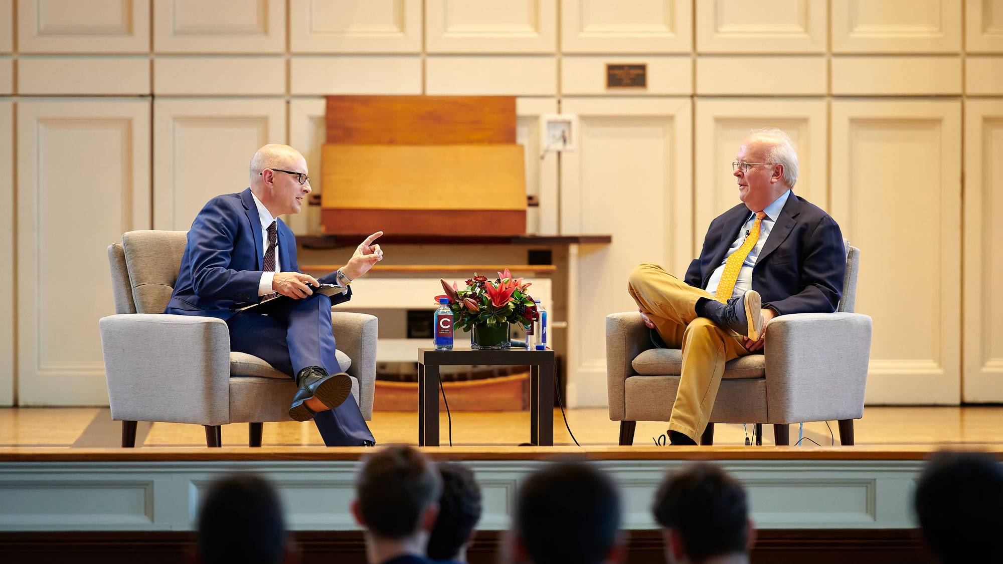 Prof. Chad Sparber and Karl Rove on stage