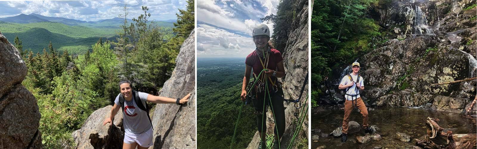 Kelsey, Will and Abby spend time in the Adirondack park before the COVID-19 closure