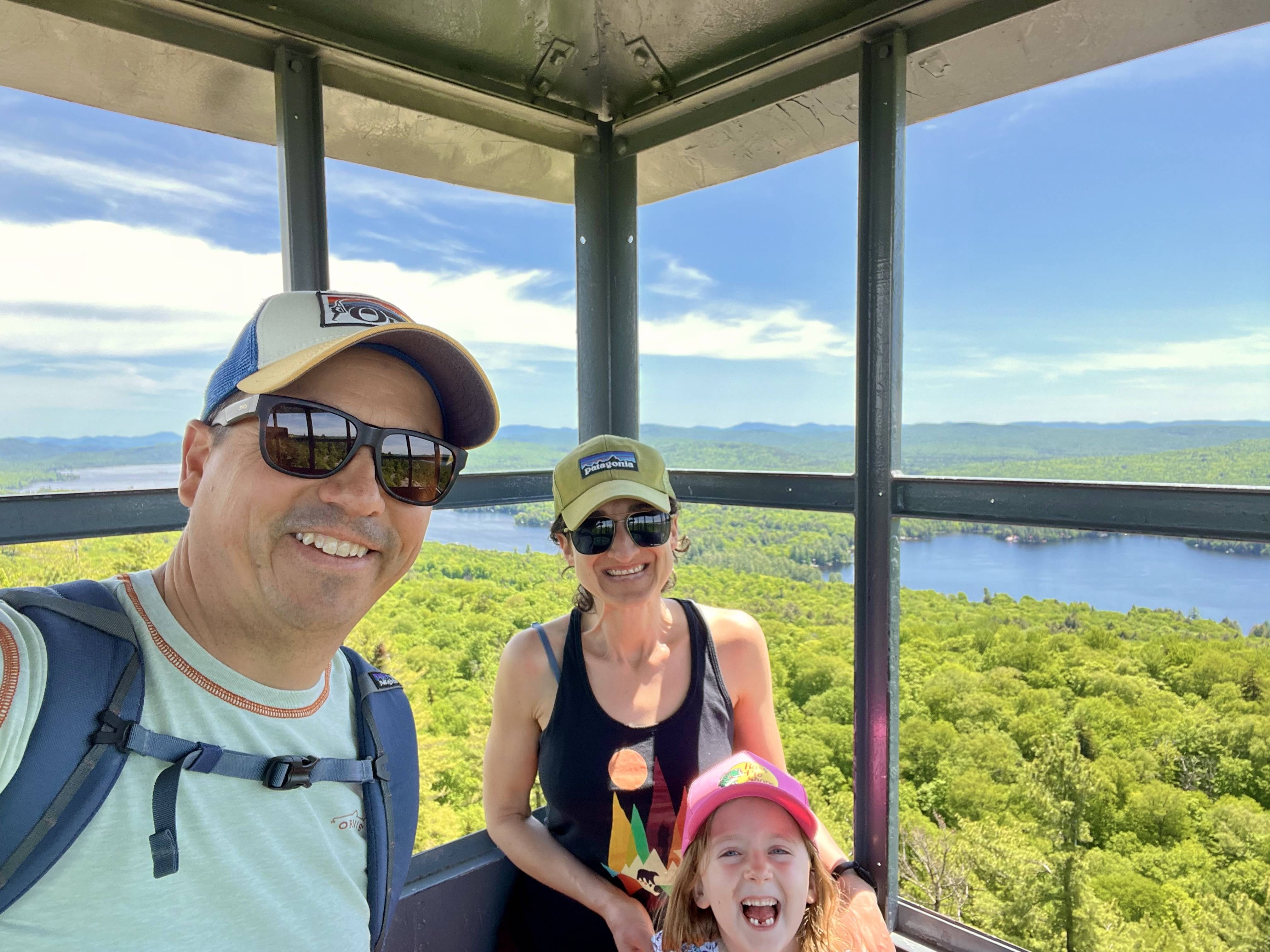 A selfie of Andy Pattison with his family.
