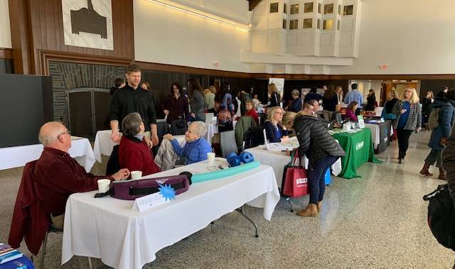 Colgate employees at the 2019 Wellness and Benefits Fair in the Hall of Presidents