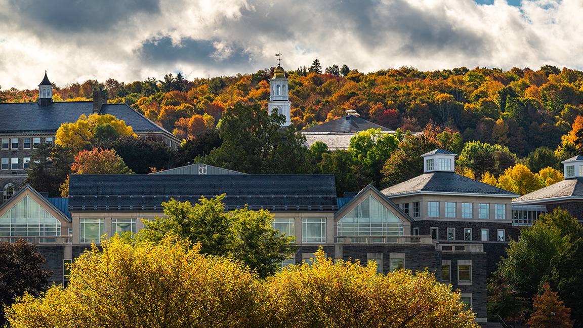 Scenic photo of Colgate campus in the fall