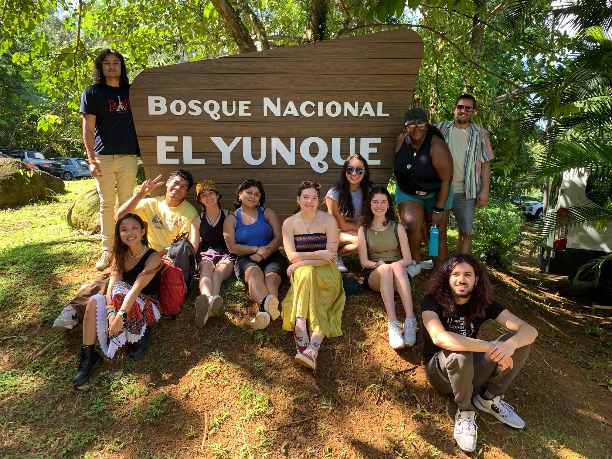 Students at Puerto Rican Forest