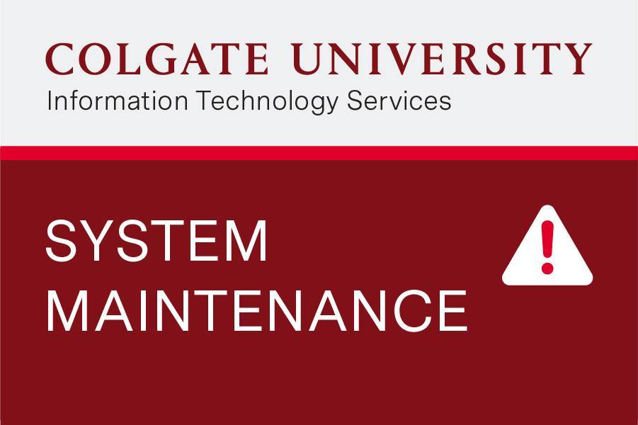 ITS System Maintenance Banner