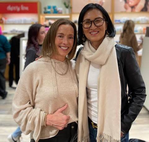 Liz and Sonya as alumnae